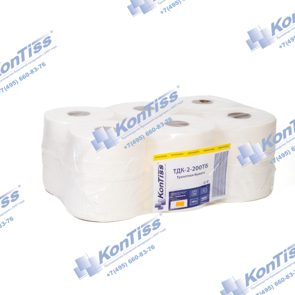 Туалетная бумага в рулонах ТДК-2-200 ТБ